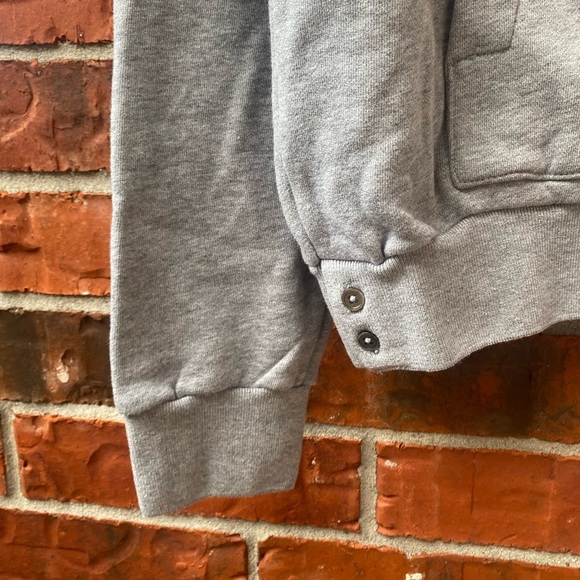 Thom Browne Size 2 Center Stripe Jersey Gray Pullover Hoodie Sweater - Picture 3 of 11